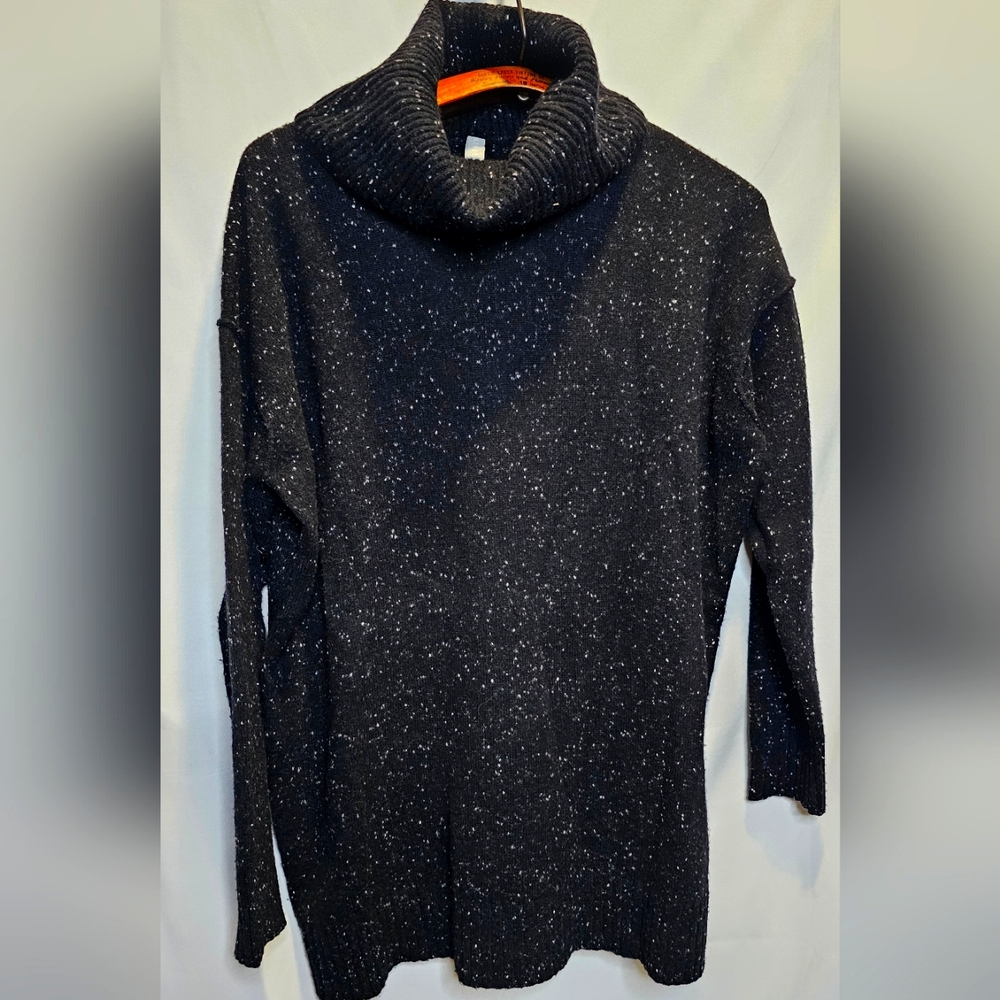 Athleta Bayshore wool/cashmere turtleneck tunic sweater Cabincore